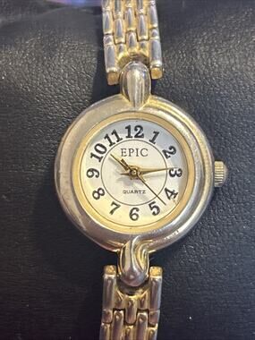 Epic Two Tone Women’s Stretch Band Quartz Watch